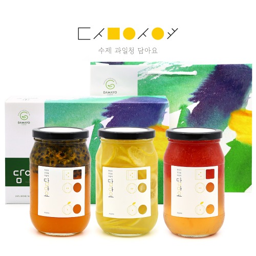 레몬청+자몽청+백향과청 540g [3구선물포장]